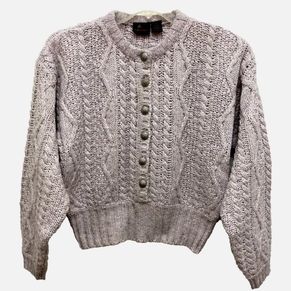 Lizsport Womens Sweater Size M, Button Up, Long Sleeve, Vintage